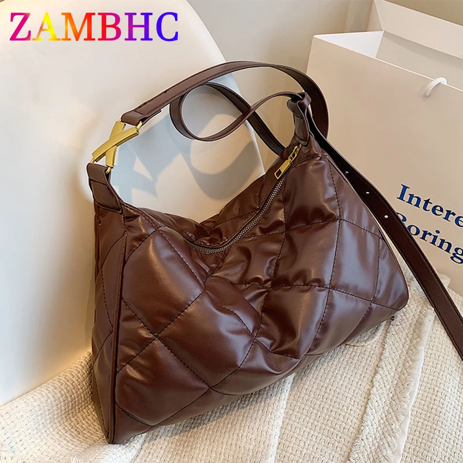 

Дизайнерская роскошная женская вместительная сумка, мягкие Наплечные сумки через плечо из искусственной кожи с подкладкой для женщин, Вмес...