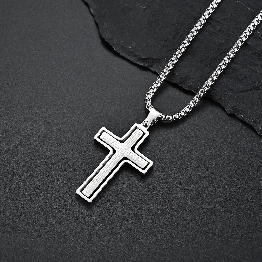 European and American style Christian rotary cross necklace rotatable personality Pendant
European and American style Christian rotary cross necklace rotatable personality Pendant