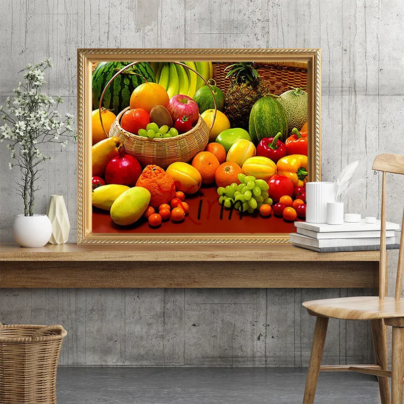 Diy Алмазная Живопись Рисунок овощи и фрукты вышивка крестиком продажи 5d полная