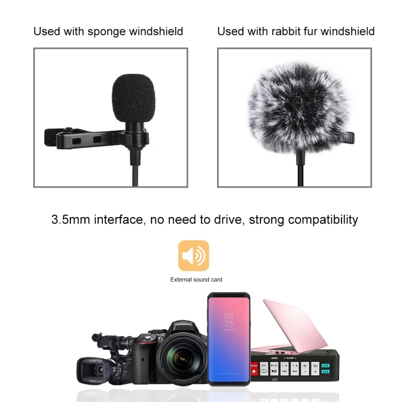 PULUZ Interface Microphone, Mini Lavalier Microphone Suitable for Apple, Samsung Mobile Phones, Laptops
PULUZ Interface Microphone, Mini Lavalier Microphone Suitable for Apple, Samsung Mobile Phones, Laptops