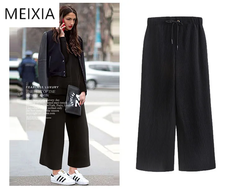 Winter Woolen Pleated Pants Women 2020 Elastic Waist Loose Pants Women For Autumn Black Wide Khaki Pants Ankle-Length Pants
Winter Woolen Pleated Pants Women 2020 Elastic Waist Loose Pants Women For Autumn Black Wide Khaki Pants Ankle-Length Pants