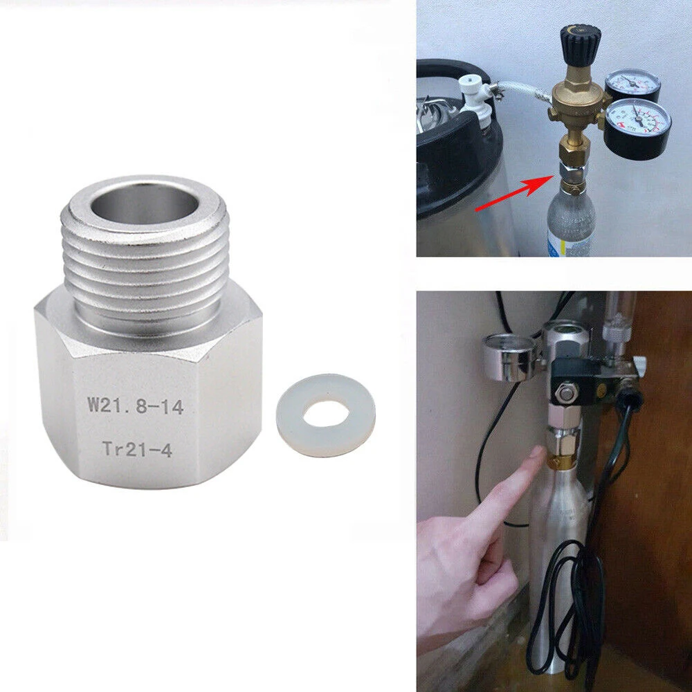Адаптер co2 w21.8 аквариумный/домашний пивоваренный резервуар регулятор резервуара