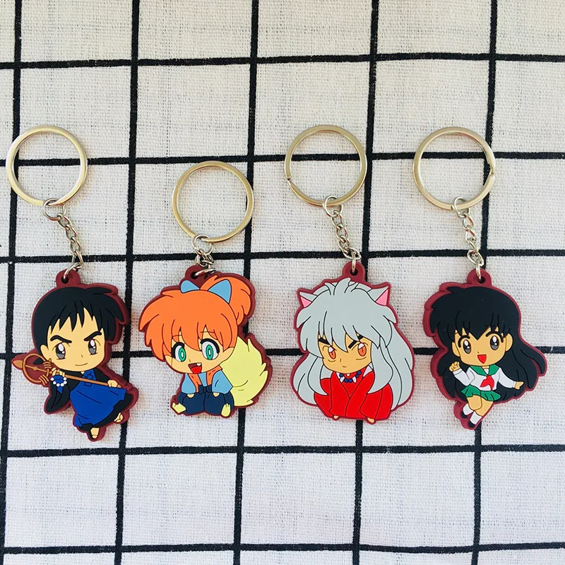 COSANER Inuyasha 4 вида стилей Аниме брелок для ключей пвх мультяшный подарки на день