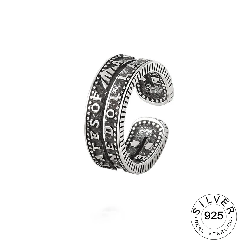 Кольца из стерлингового серебра 925 пробы для мужчин и женщин, универсальные декоративные компактные Открытые Кольца со словами, Модные женс...
Кольца из стерлингового серебра 925 пробы для мужчин и женщин, универсальные декоративные компактные Открытые Кольца со словами, Модные женс...