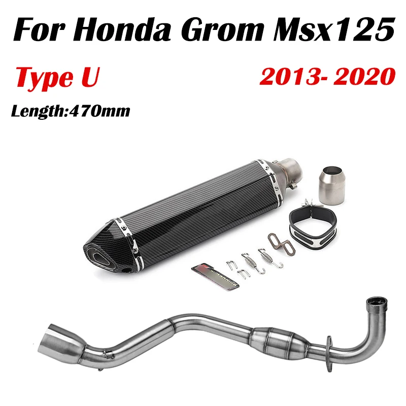 Выхлопной глушитель для мотоцикла, слипон для MSX 125 GROM MSX125 2013-2020, модифицированный передний средний выхлопной трубы для мотоцикла, питбайка, ...
Выхлопной глушитель для мотоцикла, слипон для MSX 125 GROM MSX125 2013-2020, модифицированный передний средний выхлопной трубы для мотоцикла, питбайка, ...