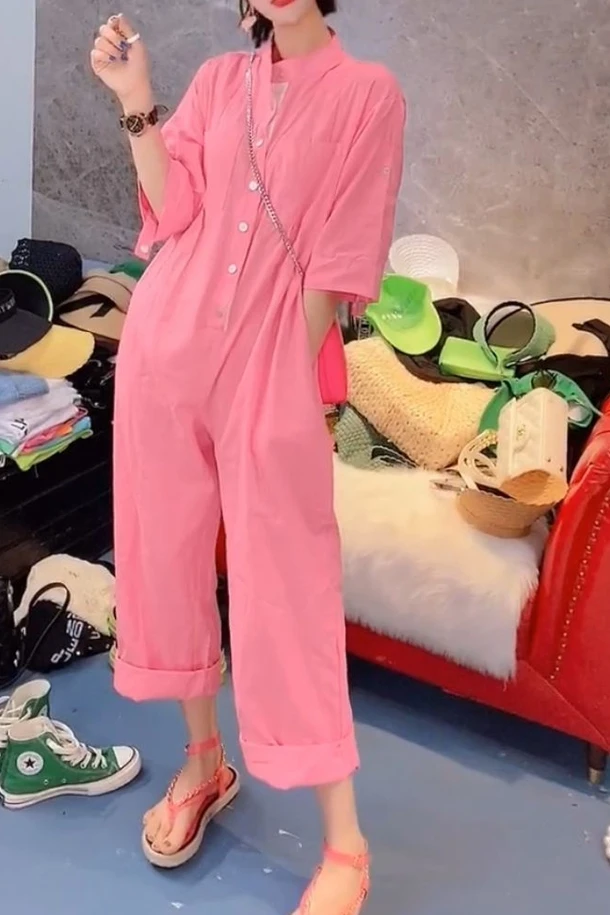 QING MO Pink Green Women Summer Jumpsuits 2021 Newest Women Casual Solid Jumpsuits High Waist Slim Jumpsuits ZQY7048
QING MO Pink Green Women Summer Jumpsuits 2021 Newest Women Casual Solid Jumpsuits High Waist Slim Jumpsuits ZQY7048