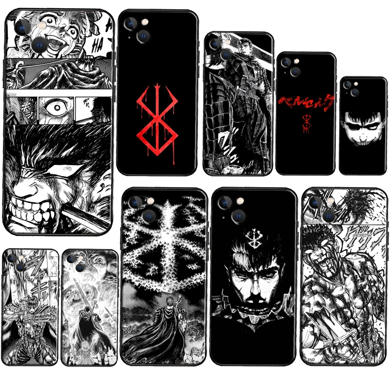 Аниме Чехол Berserk для телефона iPhone 13 Pro 11 12 Max XS 6S 7 8 Plus XR X SE2 Mini чехол | Мобильные