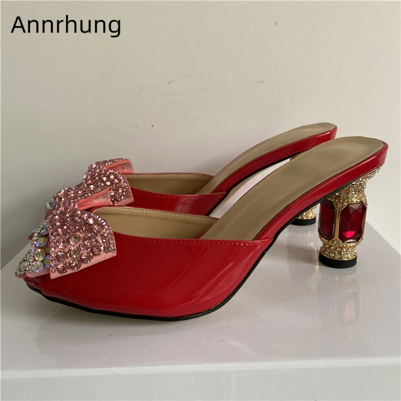 Jeweled Crystal Butterfly-flower Sandals Women Diamond Heel Slingbacks Peep Toe Luxury Patent Leather Summer Mules
Jeweled Crystal Butterfly-flower Sandals Women Diamond Heel Slingbacks Peep Toe Luxury Patent Leather Summer Mules