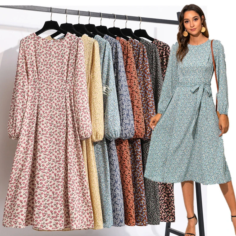 New Floral Printed Chiffon Dress Women Summer Long-sleeved O-neck High Waist Long Dresses Female Floral Round Neck Slim
New Floral Printed Chiffon Dress Women Summer Long-sleeved O-neck High Waist Long Dresses Female Floral Round Neck Slim