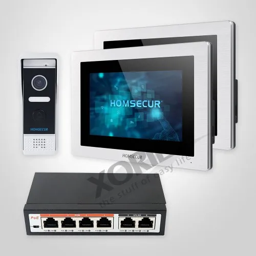 HOMSECUR 7" PoE WIFI Video Door Phone Intercom System with Touch Screen Monitor BC031IP-B+BM714IP-S
HOMSECUR 7" PoE WIFI Video Door Phone Intercom System with Touch Screen Monitor BC031IP-B+BM714IP-S