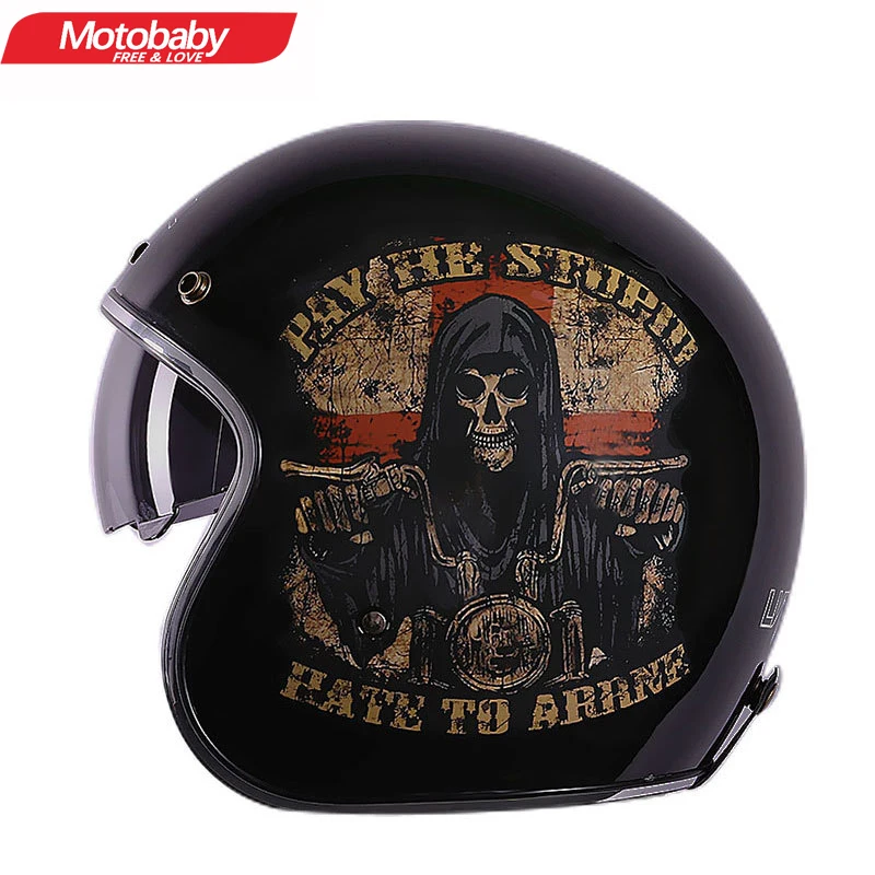 Motorcycle Helmet For Men & Women, Classic Retro Open Face 3/4 Design Lightweight DOT Certified for Motorbike Cruiser
Motorcycle Helmet For Men & Women, Classic Retro Open Face 3/4 Design Lightweight DOT Certified for Motorbike Cruiser