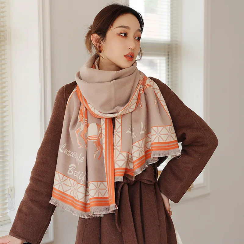 2021 Winter Warm Women Scarf Luxury Print Horse Thick Cashmere Hijab Shawl Wrap Pashmina Foulard Bufanda Blanket Tassel Echarpe
2021 Winter Warm Women Scarf Luxury Print Horse Thick Cashmere Hijab Shawl Wrap Pashmina Foulard Bufanda Blanket Tassel Echarpe