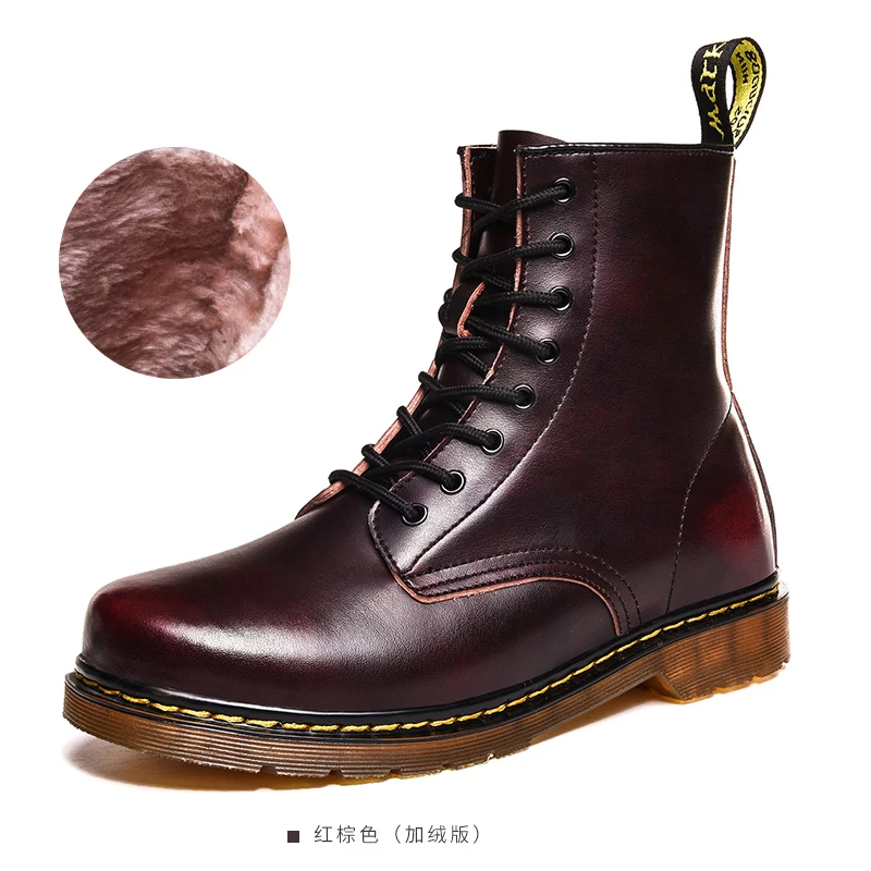 Couple Leath and Round Head Motorcycle Boots Large Size Boots Men's and Women's Classic High-top Fashion Non-slip Warm Boots
Couple Leath and Round Head Motorcycle Boots Large Size Boots Men's and Women's Classic High-top Fashion Non-slip Warm Boots