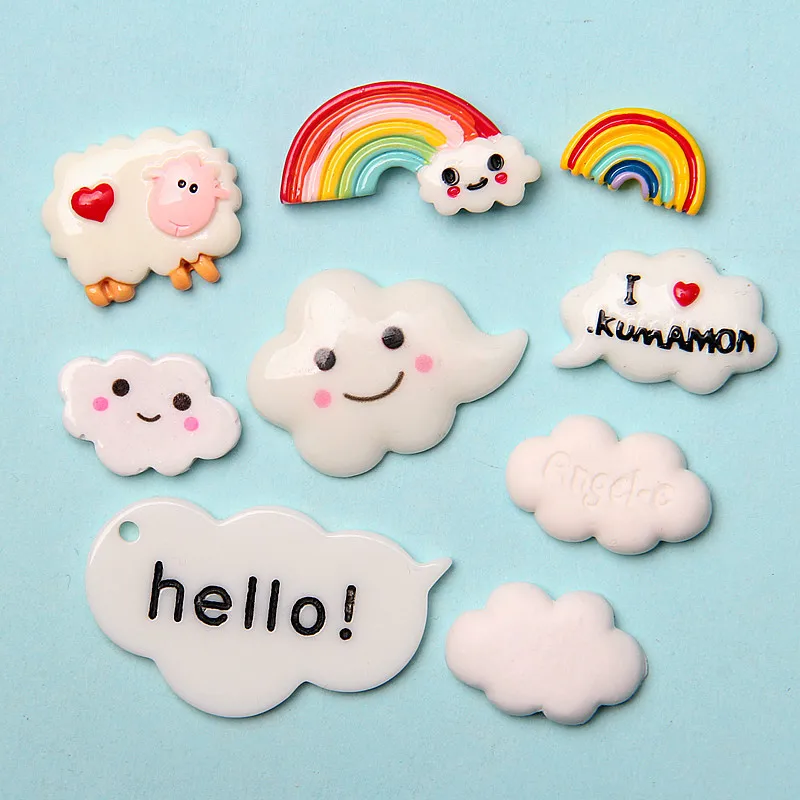 10Pcs Kawaii Rainbow Cloud Resin Decoration Crafts Flatback Cabochon Scrapbooking Fit Phone Embellishments Diy Accessories
10Pcs Kawaii Rainbow Cloud Resin Decoration Crafts Flatback Cabochon Scrapbooking Fit Phone Embellishments Diy Accessories