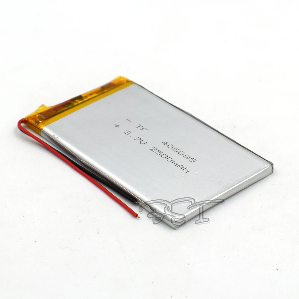3.7V Polymer Lithium Battery 405085 Rechargeable Li-ion Cell 2500mAh For MP5 Navigator GPS MP3 MP4 Ebook Speaker Camera
3.7V Polymer Lithium Battery 405085 Rechargeable Li-ion Cell 2500mAh For MP5 Navigator GPS MP3 MP4 Ebook Speaker Camera