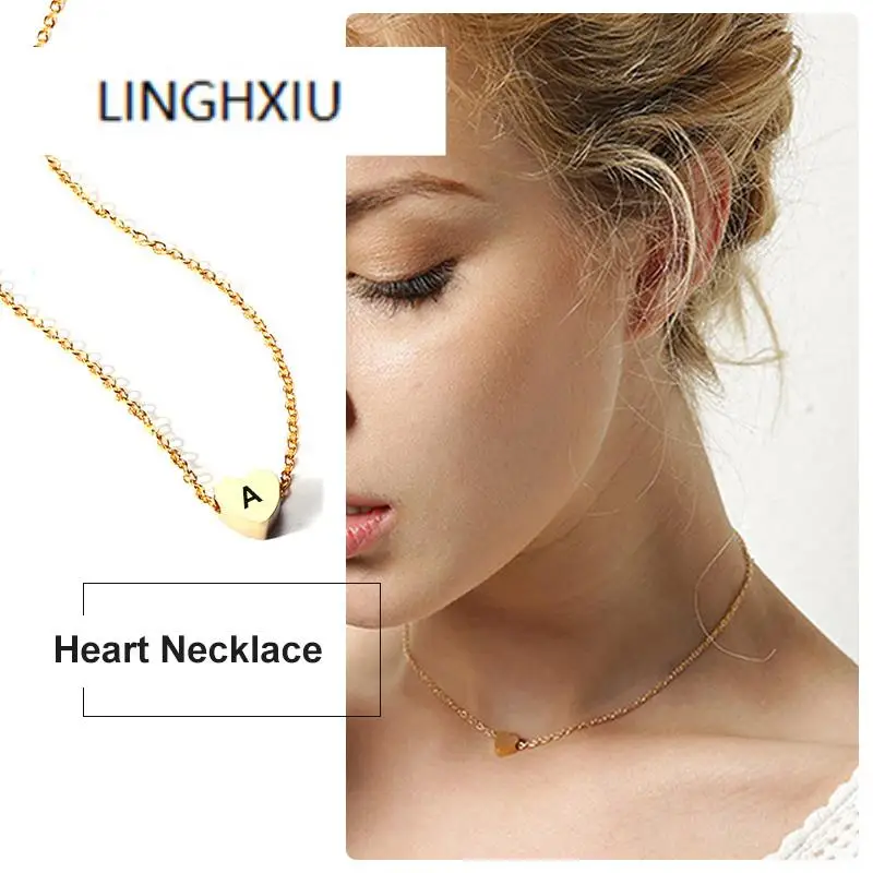 Custom Heart Necklace Personalized Women Love Choker Necklace Initial Letter Engraved Stainless Steel Fashion Girls Gifts
Custom Heart Necklace Personalized Women Love Choker Necklace Initial Letter Engraved Stainless Steel Fashion Girls Gifts
