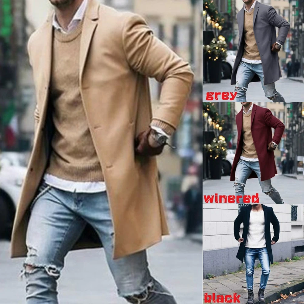 Men Cardigan Business Clothes Winter Men Jackets Black Grey Faux Wool Trench Slim Fit Belted Long Coat Outwear Jacket
Men Cardigan Business Clothes Winter Men Jackets Black Grey Faux Wool Trench Slim Fit Belted Long Coat Outwear Jacket