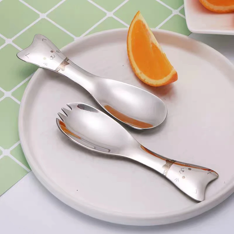Creative Spoon Fork Stainless Steel посуда Cartoon Cat Head Dessert Ice Cream Spoons Integral Children's Tableware Forks
Creative Spoon Fork Stainless Steel посуда Cartoon Cat Head Dessert Ice Cream Spoons Integral Children's Tableware Forks