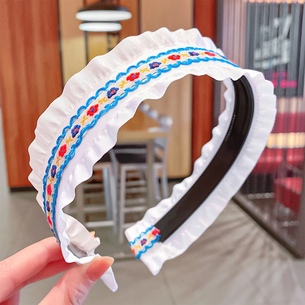 Cute Wide-Side Lace Wave Headbands Women Girls Embroidery Flower Strawberry Fruit Hairbands Hair Hoop Hair Accessories
Cute Wide-Side Lace Wave Headbands Women Girls Embroidery Flower Strawberry Fruit Hairbands Hair Hoop Hair Accessories