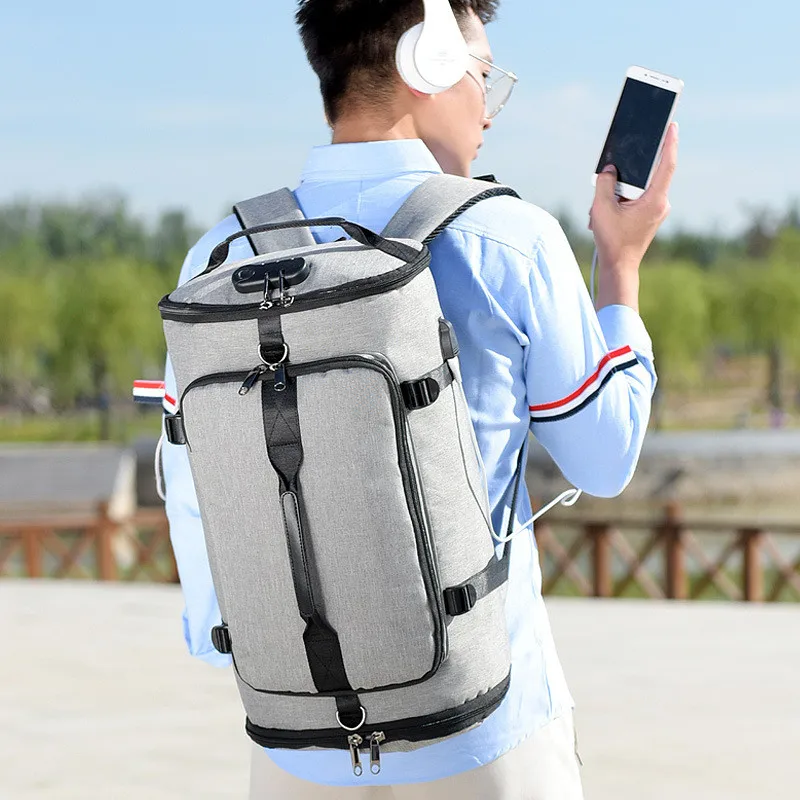 Casual Business Men Backpack Light USB Recharging 15.6-inch Laptop Bag with Anti-theft Lock Travel Backpack Gray New Waterproof
Casual Business Men Backpack Light USB Recharging 15.6-inch Laptop Bag with Anti-theft Lock Travel Backpack Gray New Waterproof