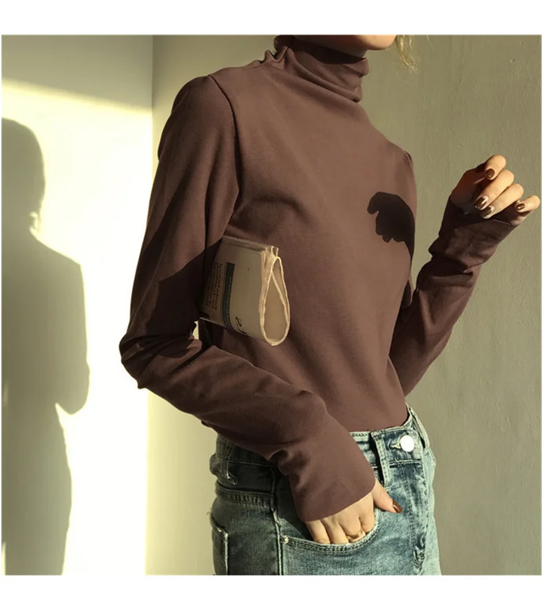 2020 Autumn Women T-shirt Casual Style Turtleneck Female Tops Tees Fashion Clothes For Women Comfortable European Hoting Sales
2020 Autumn Women T-shirt Casual Style Turtleneck Female Tops Tees Fashion Clothes For Women Comfortable European Hoting Sales