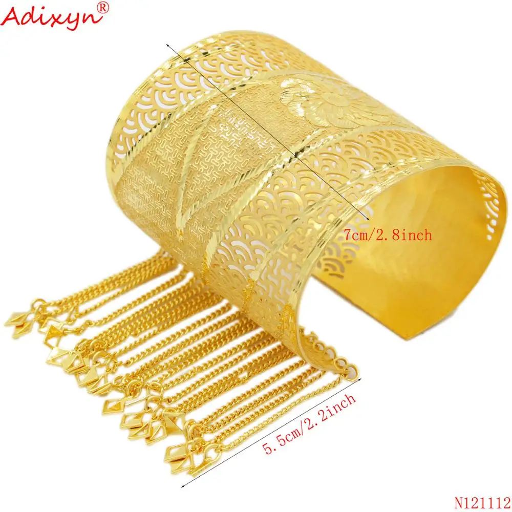 Adixyn 24K Gold Color Dubai Bangles Jewellery African Ethiopian Bracelets for Women Wedding Jewelry Party Gifts N12111
Adixyn 24K Gold Color Dubai Bangles Jewellery African Ethiopian Bracelets for Women Wedding Jewelry Party Gifts N12111
