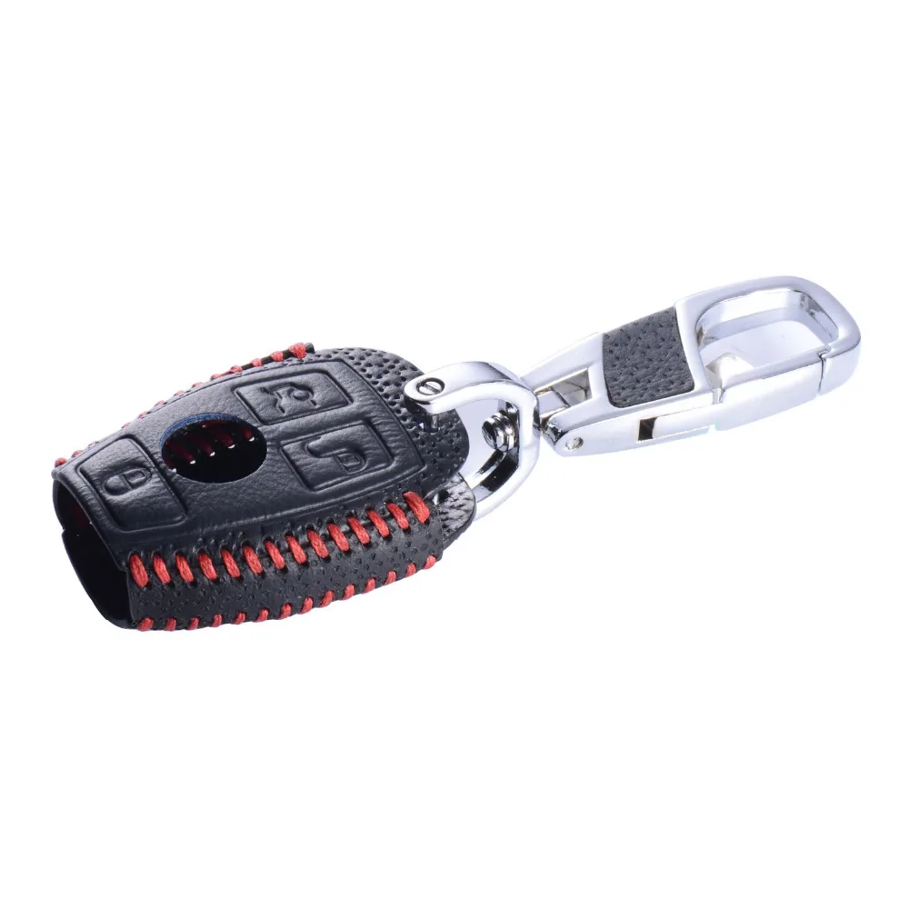 Кожаный чехол для ключей Mercedes Benz E S SLK Class AMG W124 W203 W210 W211 W204 smart Fob Case с дистанционным