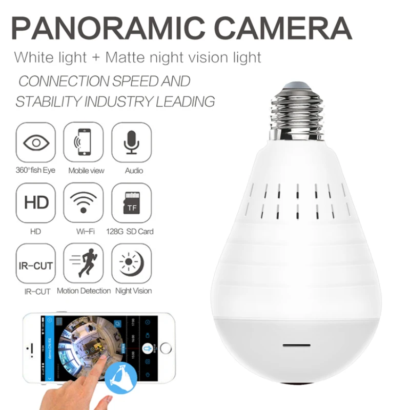 WiFi 960P Wireless 360° Panoramic Fisheye Camera Cctv Security Camera Night EC75C-Z13 Lamp Dual Light Source
WiFi 960P Wireless 360° Panoramic Fisheye Camera Cctv Security Camera Night EC75C-Z13 Lamp Dual Light Source