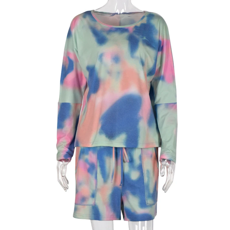 Large Size Casual Two Piece Tie-dye Women Suits T-shirt Shorts Set Long Sleeve Casual Oversize Female Suits Summer Shorts Set
Large Size Casual Two Piece Tie-dye Women Suits T-shirt Shorts Set Long Sleeve Casual Oversize Female Suits Summer Shorts Set