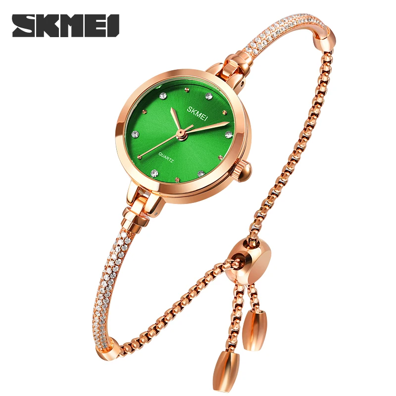 

fashion women quartz watches luxury wristband ladies dress wristwatch date simple design women's casual watch skmei brand hour