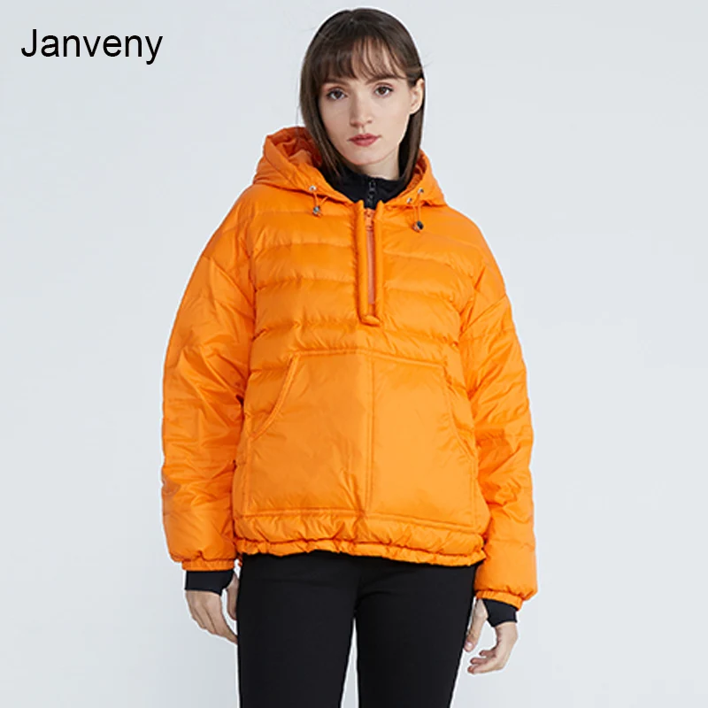 Janveny Winter 90% White Duck Down Coat Women Hooded Short Casual Oversize Warm Jackets Female Pocket Basic Parkas Outwear
Janveny Winter 90% White Duck Down Coat Women Hooded Short Casual Oversize Warm Jackets Female Pocket Basic Parkas Outwear