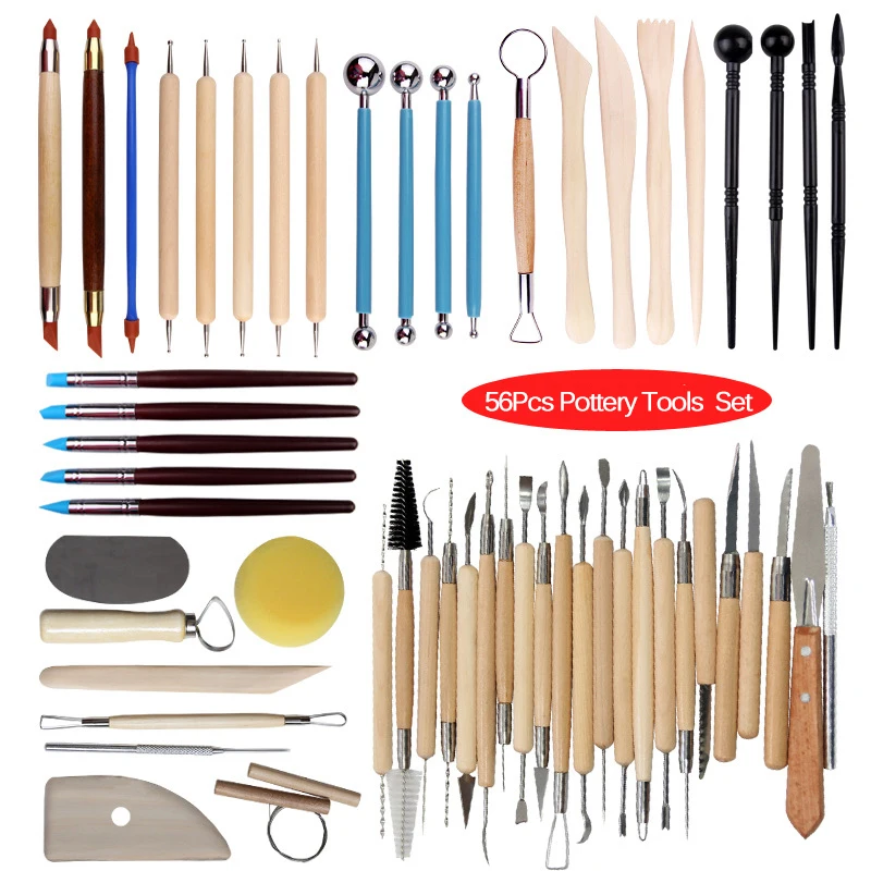 56Pcs Ceramic Clay Tools Set, Modeling Pottery Clay Sculpting Tools Kits for Beginners Professional Art Crafts for Kids
56Pcs Ceramic Clay Tools Set, Modeling Pottery Clay Sculpting Tools Kits for Beginners Professional Art Crafts for Kids