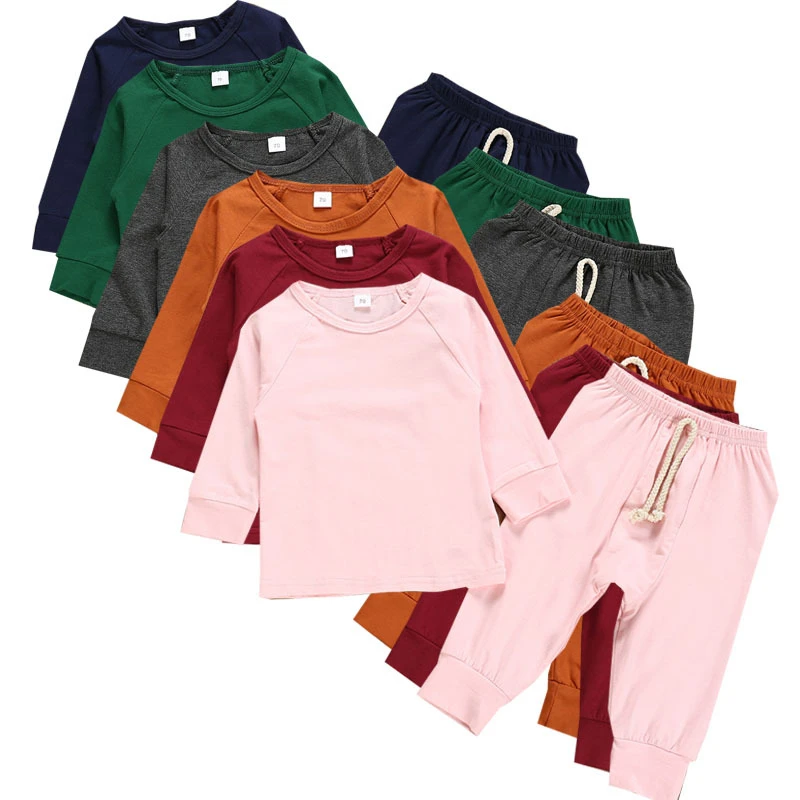 Baby Boy Girl 2pcs Suit Round Collar Solid Color Long Sleeve Tops Drawstring Long Pants 0-3y Kids Set Spring Autumn Outfits
Baby Boy Girl 2pcs Suit Round Collar Solid Color Long Sleeve Tops Drawstring Long Pants 0-3y Kids Set Spring Autumn Outfits