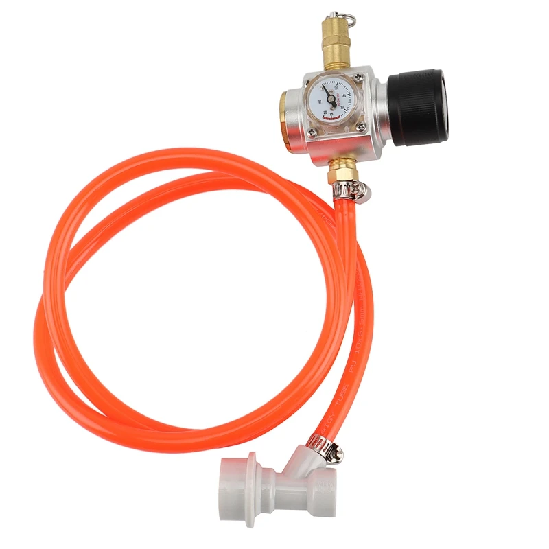 Brew Beer Gas Line Assembly, 5/16 inch Gas Carbonation Hose,0-90Psi Co2 Regulator with Ball Lock&Clamps for Co2 Gas
Brew Beer Gas Line Assembly, 5/16 inch Gas Carbonation Hose,0-90Psi Co2 Regulator with Ball Lock&Clamps for Co2 Gas