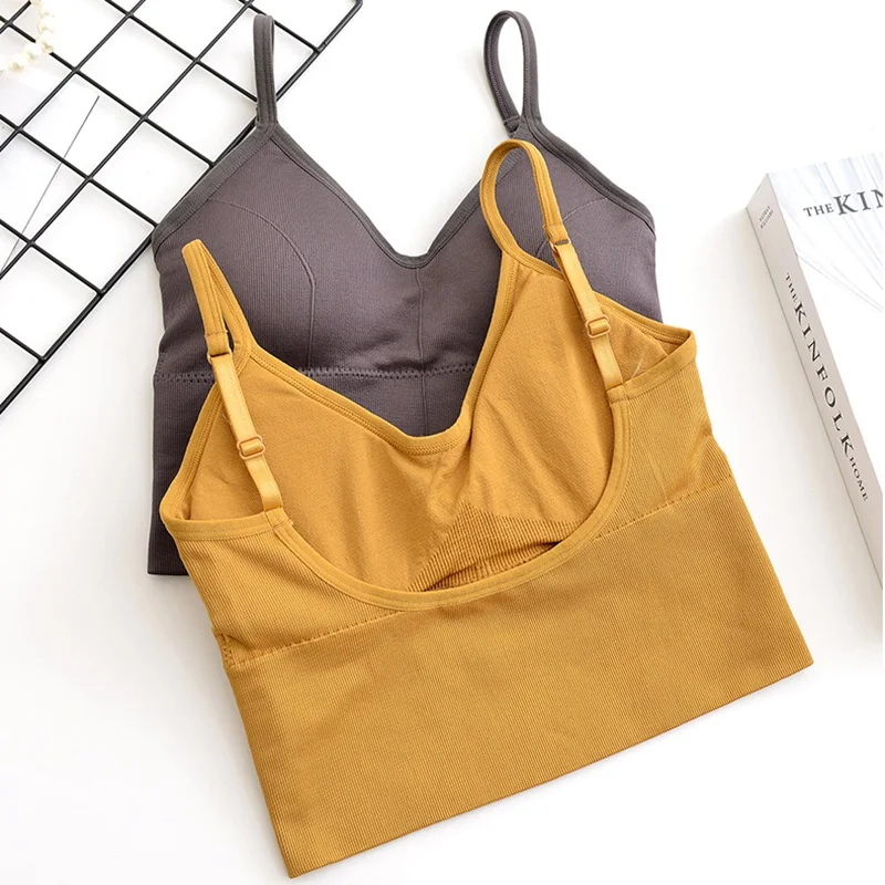 Women Sling Backless Top Mid-length Sculpting Vest Fitness Wrapped Chest Net Sling Wild Solid Color Vest 2020
Women Sling Backless Top Mid-length Sculpting Vest Fitness Wrapped Chest Net Sling Wild Solid Color Vest 2020