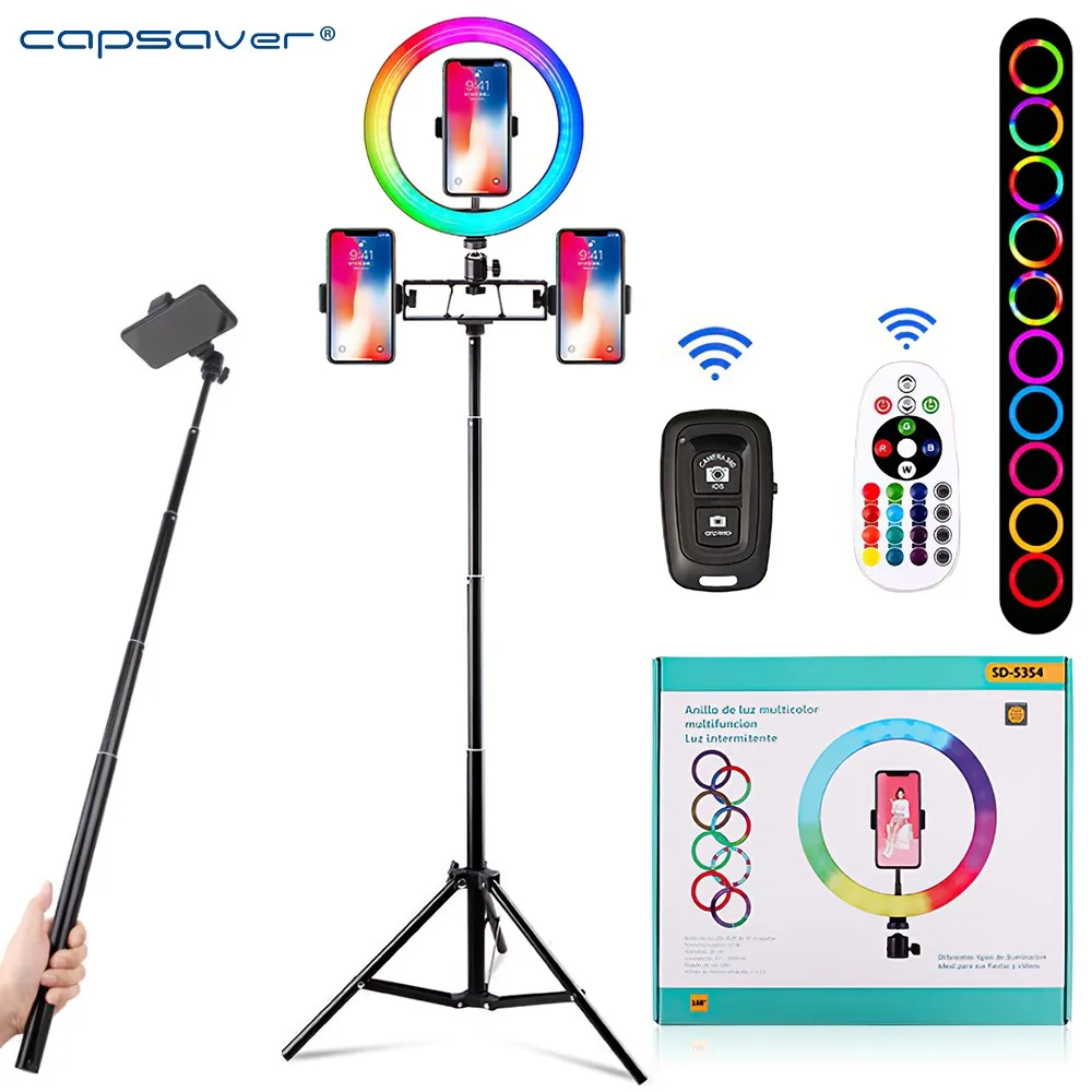 Светодиодный кольцевой светильник capsaver, 10 дюймов, RGB кольцевая лампа, USB-ламсветильник с регулируемой яркостью, с подставкой, держателем для ...
Светодиодный кольцевой светильник capsaver, 10 дюймов, RGB кольцевая лампа, USB-ламсветильник с регулируемой яркостью, с подставкой, держателем для ...