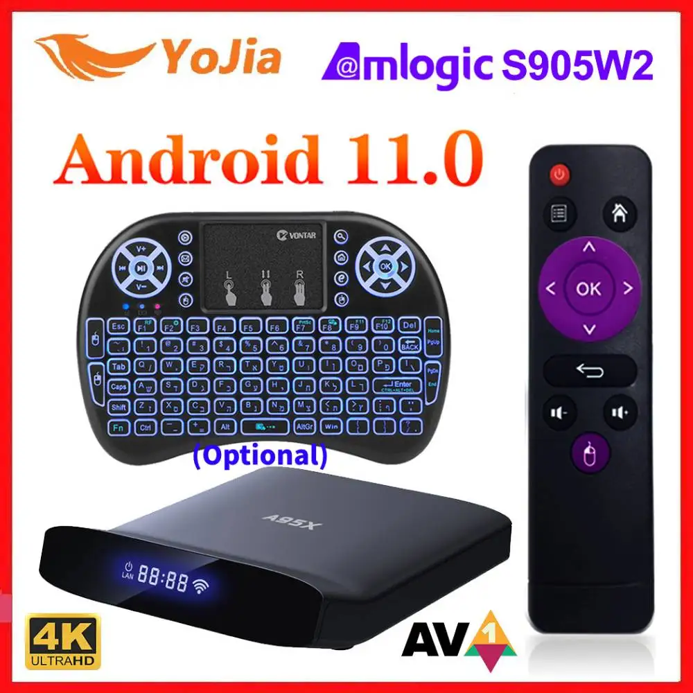 Amlogic S905W2 Android 11 TV Box 4GB RAM 64GB ROM Dual Wifi 4K 60fps VP9 BT5.0 Youtube A95X W2 Smart Media Player Android 11.0
Amlogic S905W2 Android 11 TV Box 4GB RAM 64GB ROM Dual Wifi 4K 60fps VP9 BT5.0 Youtube A95X W2 Smart Media Player Android 11.0
