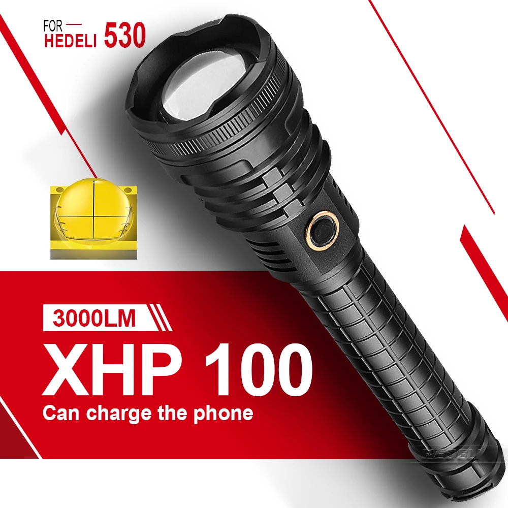 XHP100 LED Rechargeable Flashlight 18650 26650 Zoomable Work Lamp Bright Tactical Light XHP70 Hand Lantern Waterproof Flashlight
XHP100 LED Rechargeable Flashlight 18650 26650 Zoomable Work Lamp Bright Tactical Light XHP70 Hand Lantern Waterproof Flashlight