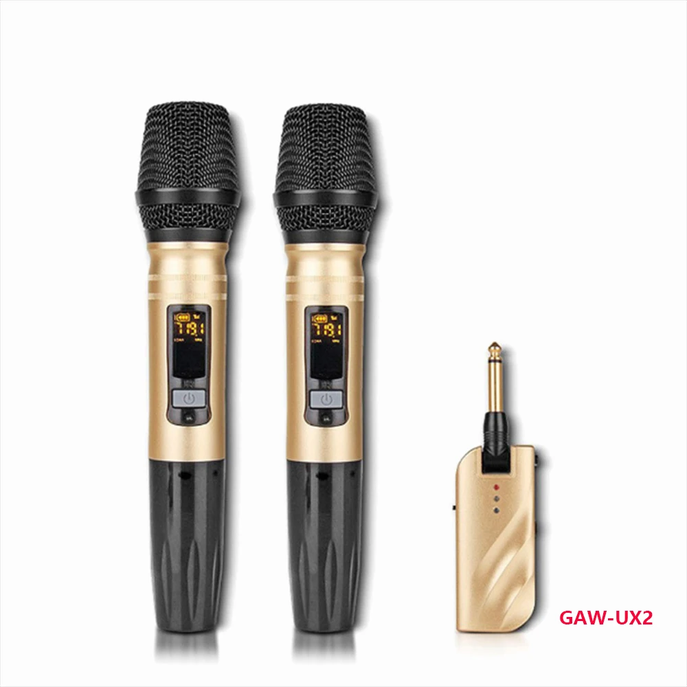 Hot professional UHF Karaoke Wireless Microphones System Set with Rechargeable Receiver
Hot professional UHF Karaoke Wireless Microphones System Set with Rechargeable Receiver