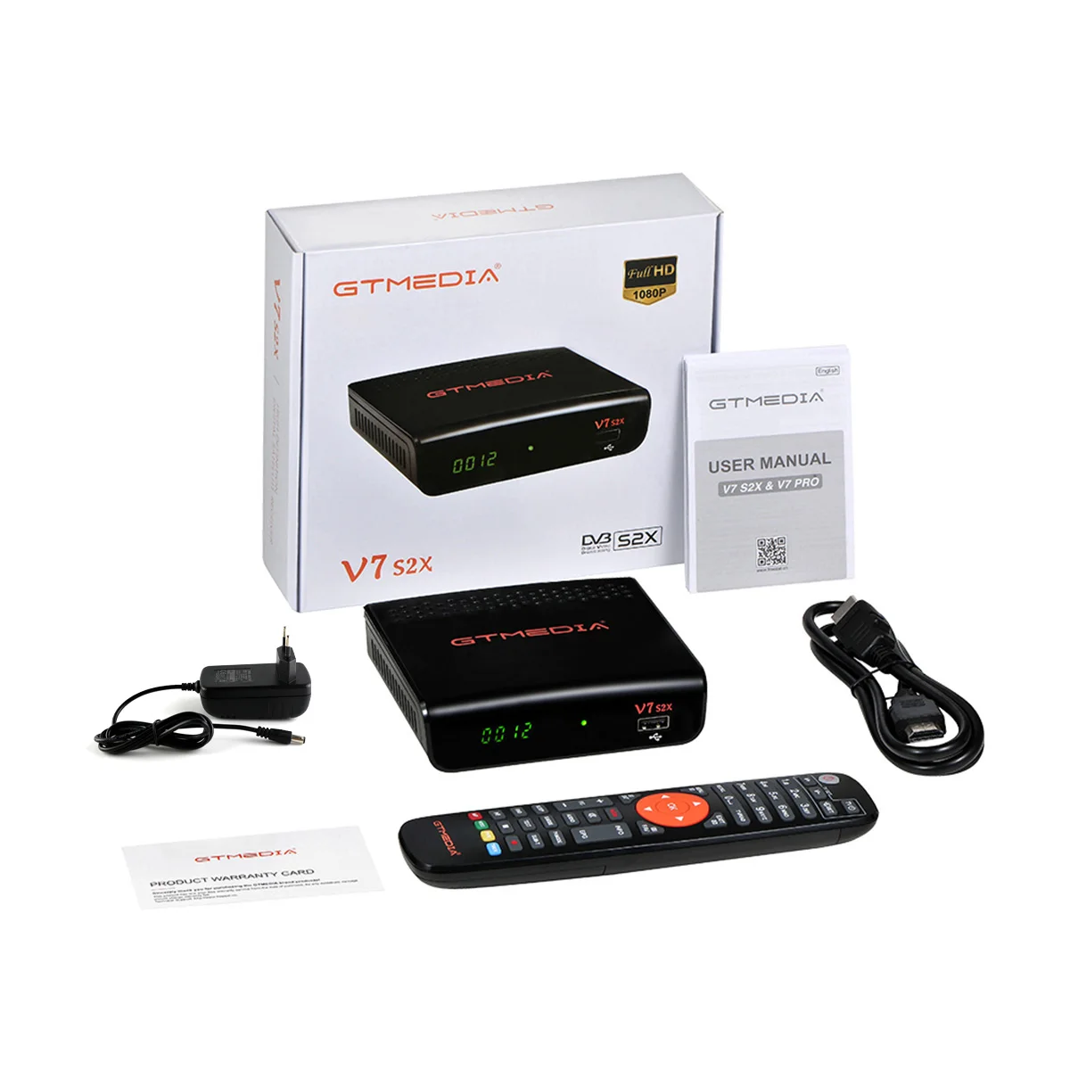 GTMEDIA V7 S2X DVB-S2 Satellite Decoder 1080P HD TV Box Satellite TV Receiver Digital Video Receiver Set Top Box Spain EU Plug
GTMEDIA V7 S2X DVB-S2 Satellite Decoder 1080P HD TV Box Satellite TV Receiver Digital Video Receiver Set Top Box Spain EU Plug