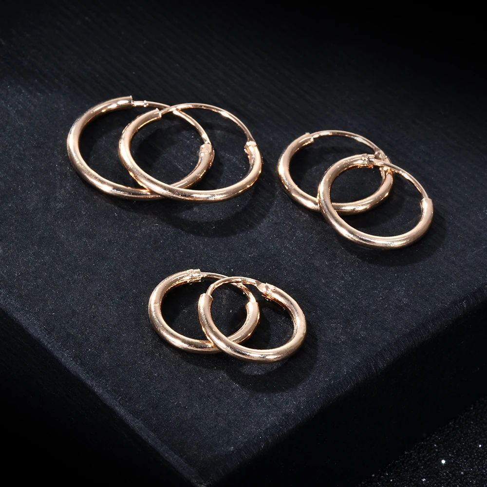 3 Pair/Set Fashion Women Girl Simple Round Circle Small Ear Stud Earring Punk Hip-hop Earrings Jewelry 3 Size
3 Pair/Set Fashion Women Girl Simple Round Circle Small Ear Stud Earring Punk Hip-hop Earrings Jewelry 3 Size