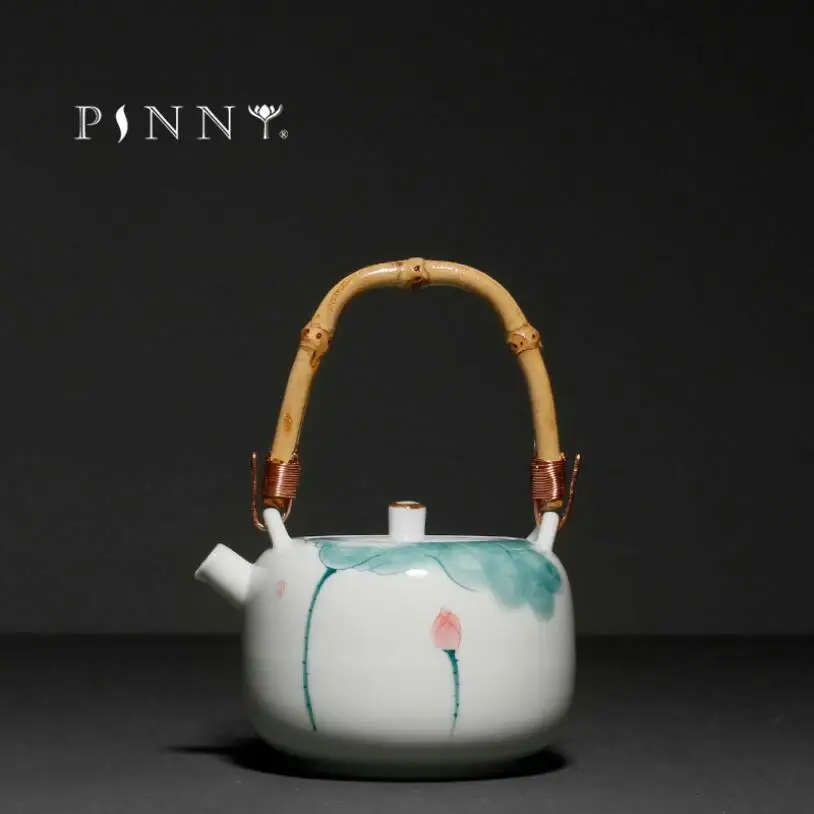 PINNY 230ML Ceramic Hand Painted Lotus Teapot Traditional Chinese Drinkware Vintage Pigmented Kung Fu Tea Pot
PINNY 230ML Ceramic Hand Painted Lotus Teapot Traditional Chinese Drinkware Vintage Pigmented Kung Fu Tea Pot