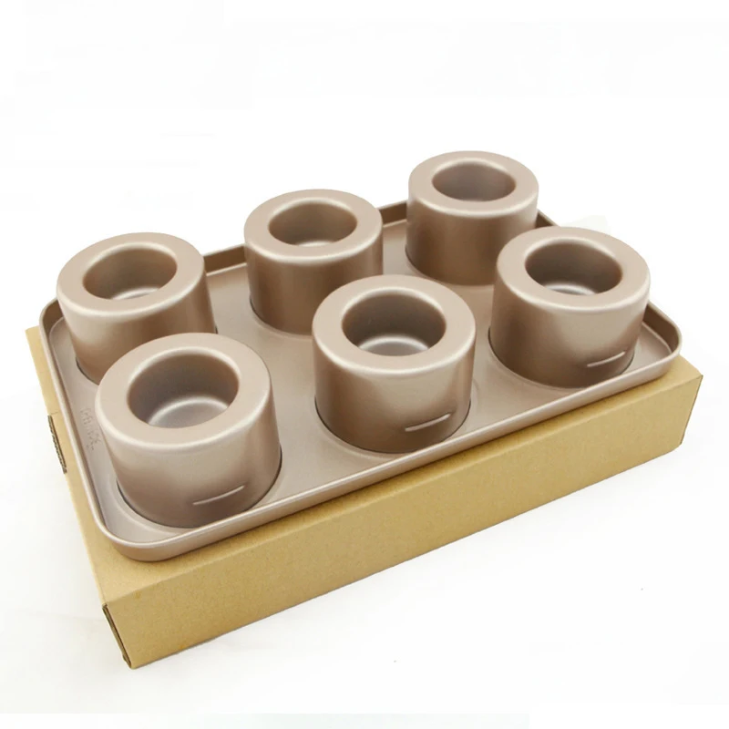 champagne gold non-stick Fort Moore 6 cups multi-functional laminated cup sandwich cake baking mold kitchen cake tools 
champagne gold non-stick Fort Moore 6 cups multi-functional laminated cup sandwich cake baking mold kitchen cake tools