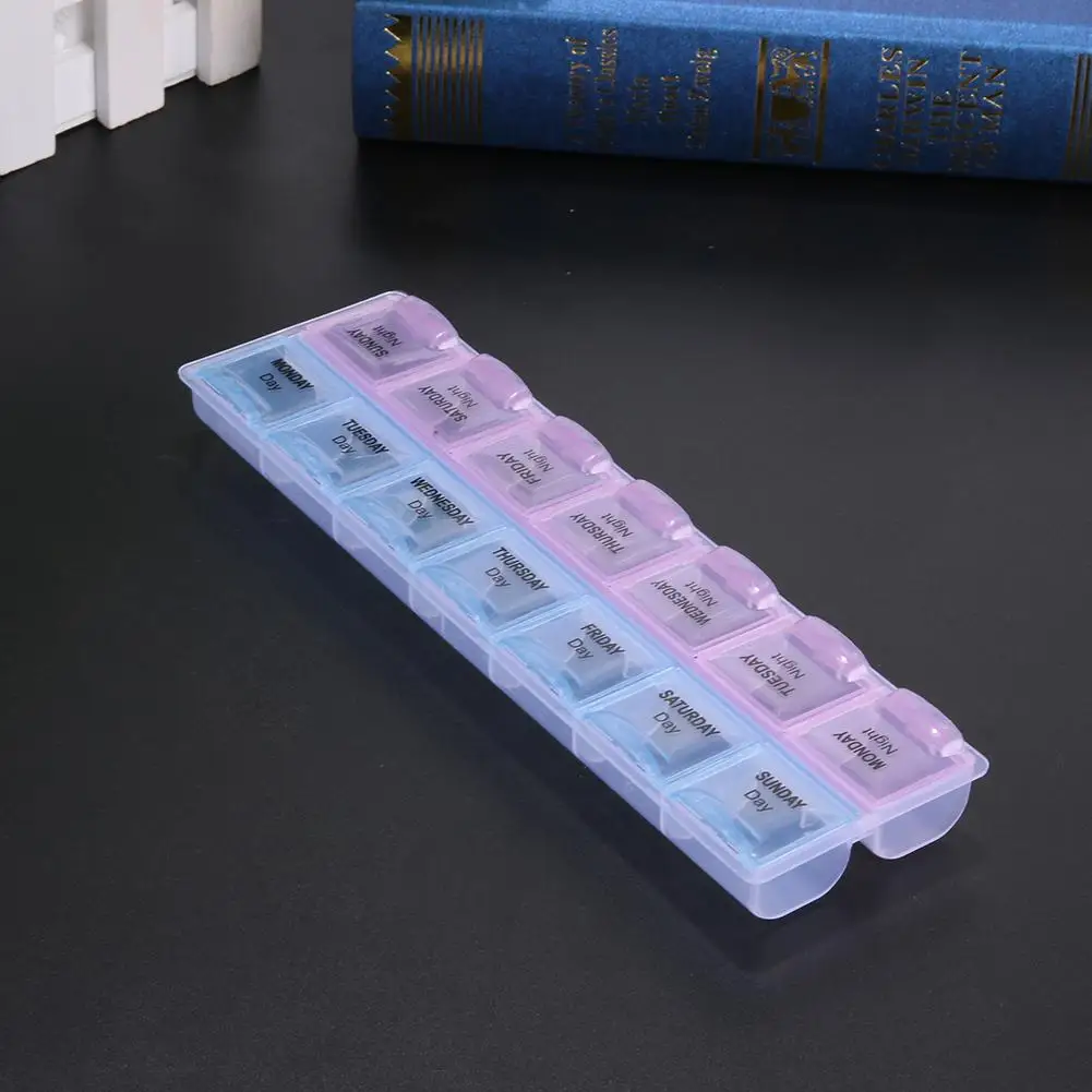 2 Row/14 Grid Portable Travel Medicine Box Holder Storage Container Pill Case 7 Days Weekly Pill Organizer Case Dropshipping
2 Row/14 Grid Portable Travel Medicine Box Holder Storage Container Pill Case 7 Days Weekly Pill Organizer Case Dropshipping