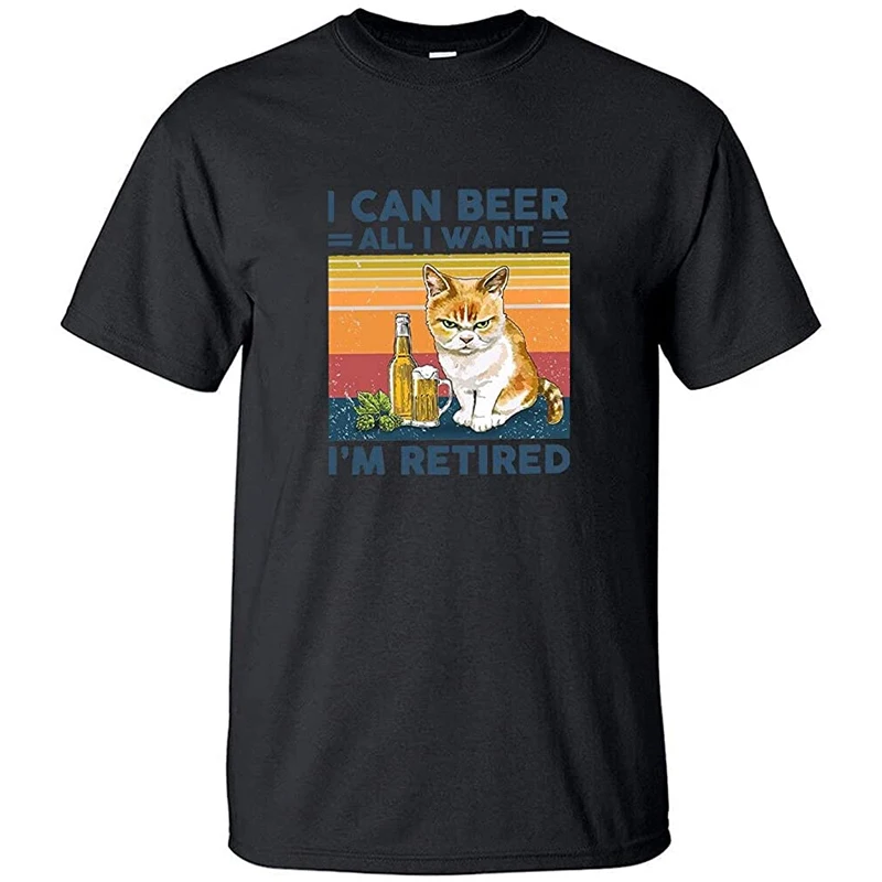 2021 Summer Men's T-shirt I Can Beer All What Retired Funny Cat Print Street Casual Cotton O-neck High-quality Oversized T-shirt
2021 Summer Men's T-shirt I Can Beer All What Retired Funny Cat Print Street Casual Cotton O-neck High-quality Oversized T-shirt