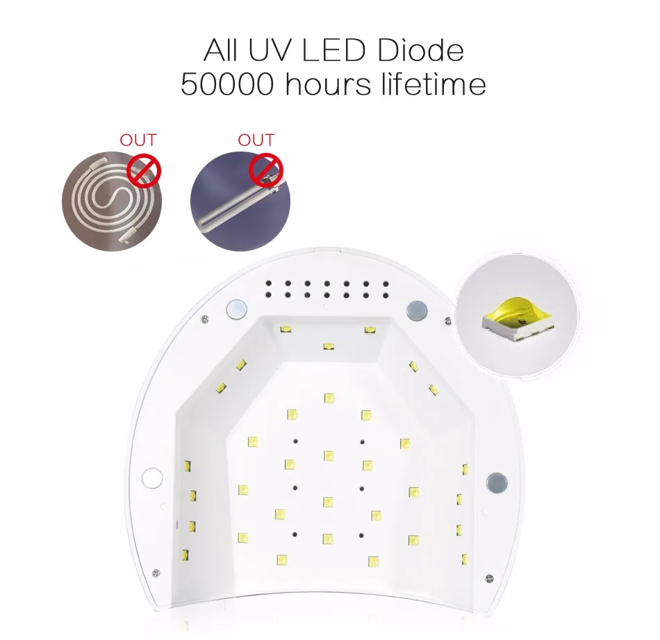 YUJIA 48W LED Light For Nail With UV Lamp For Gel Nail Polish Polishing Nail Dryer For Manicure 10s /30s /60s+90s Low Heat Mode
YUJIA 48W LED Light For Nail With UV Lamp For Gel Nail Polish Polishing Nail Dryer For Manicure 10s /30s /60s+90s Low Heat Mode