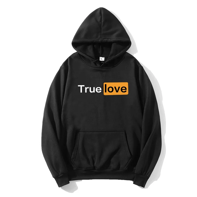 Мужские толстовки с принтом LOVE YOU футболка надписью про любовь уличная одежда в