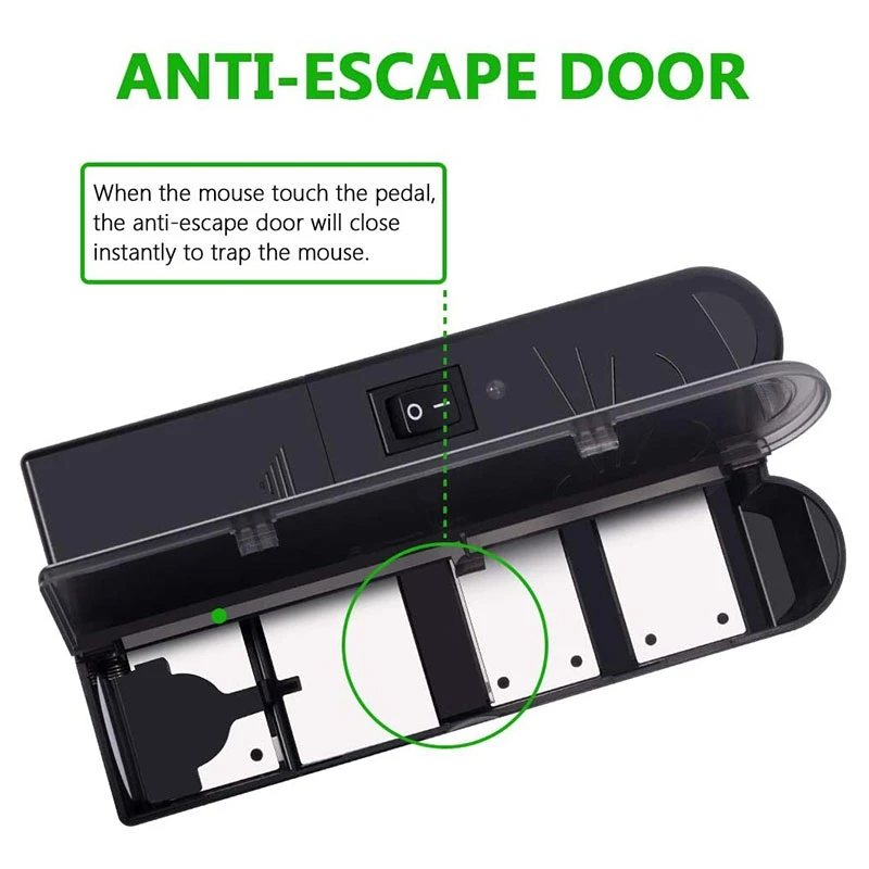 Upgraded Electronic Reusable Mouse Traps That Kill Instantly for Indoors, Mice Catcher with Anti-Escape Door EU Plug
Upgraded Electronic Reusable Mouse Traps That Kill Instantly for Indoors, Mice Catcher with Anti-Escape Door EU Plug