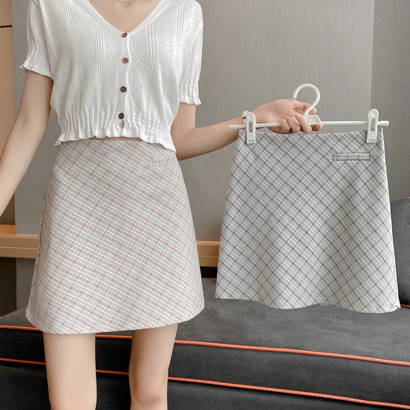 Plaid Print A-line High-waist Skirts Women Korean Style Summer Female Harajuku Casual Slim Sexy Mini Skirt Female
Plaid Print A-line High-waist Skirts Women Korean Style Summer Female Harajuku Casual Slim Sexy Mini Skirt Female