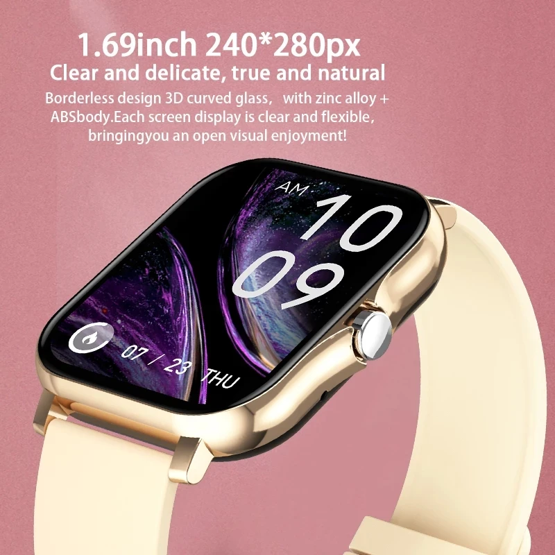 Смарт-часы с сенсорным экраном 1 69 дюйма водостойкие для Android и IOS | Электроника